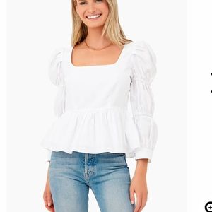 Tuckernuck Hyacinth House White Blouse Size Small NWT